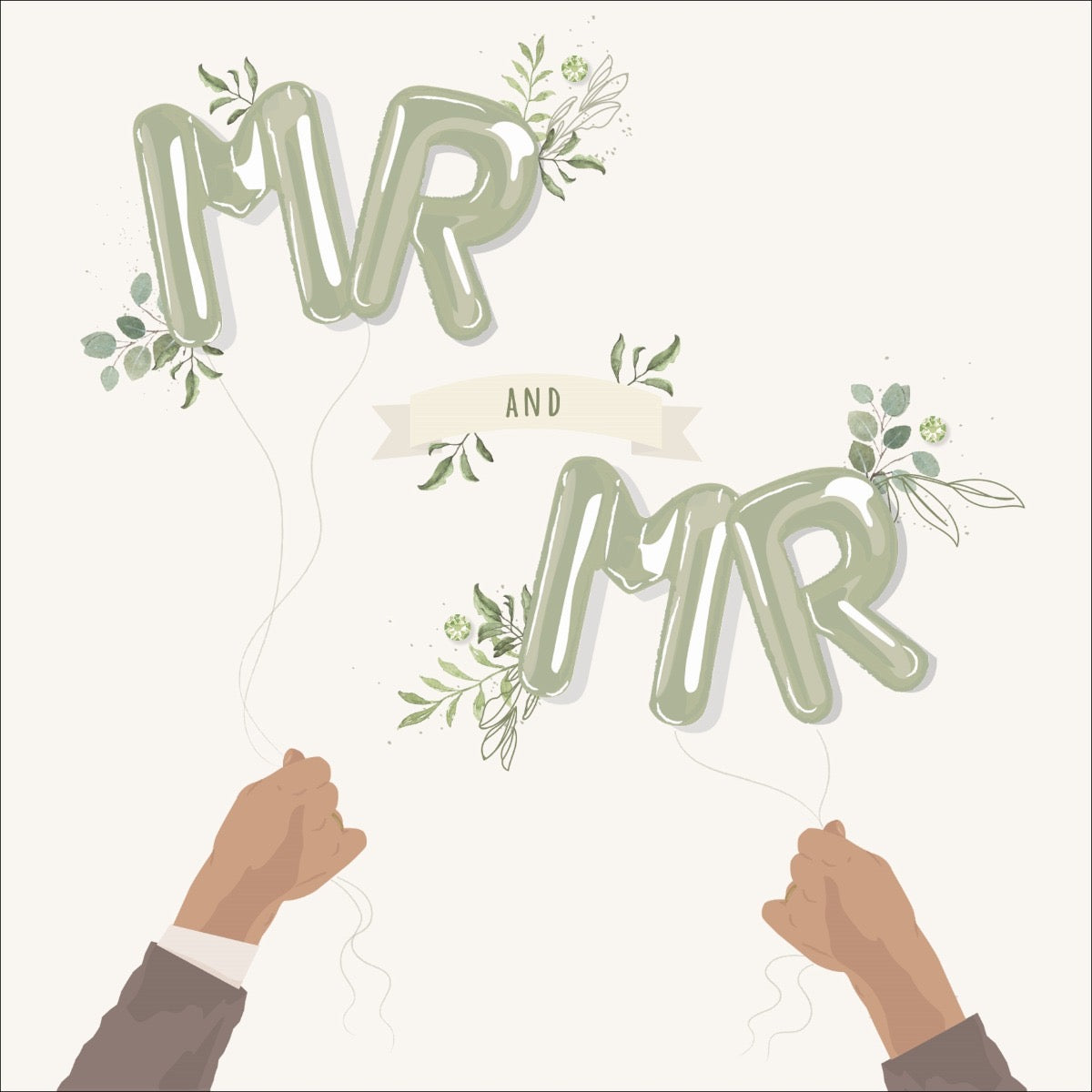 Mr & Mr Balloons Wedding Card