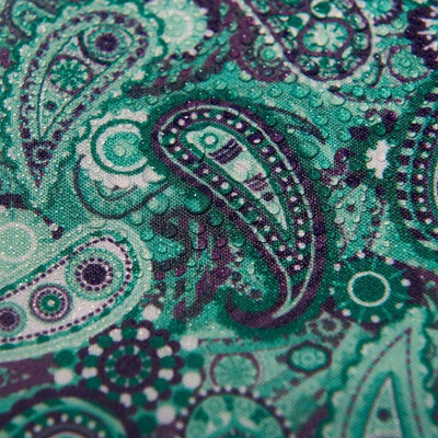 Eco Chic Foldable Recycled Shopping Bag -Paisley -Green