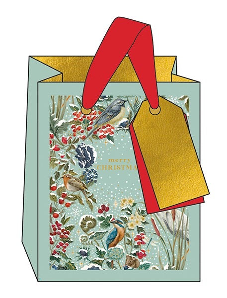 The Art File - Frosted River Small Christmas Gift Bag