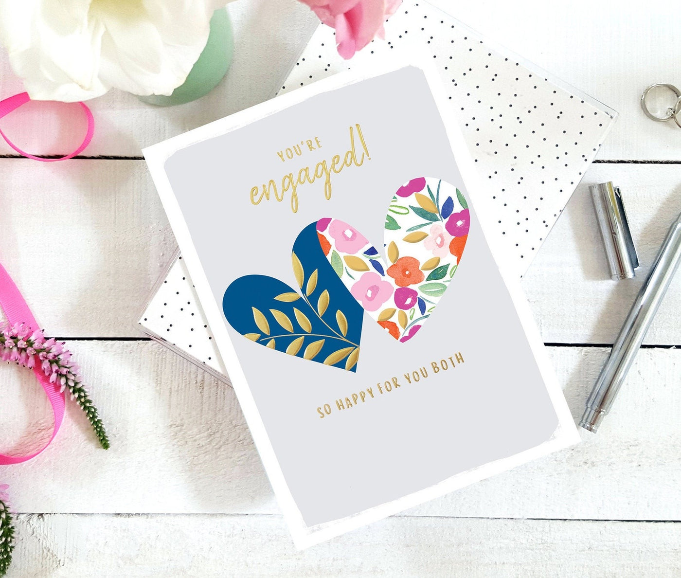 Rosanna Rossi You're Engaged Love Hearts Card