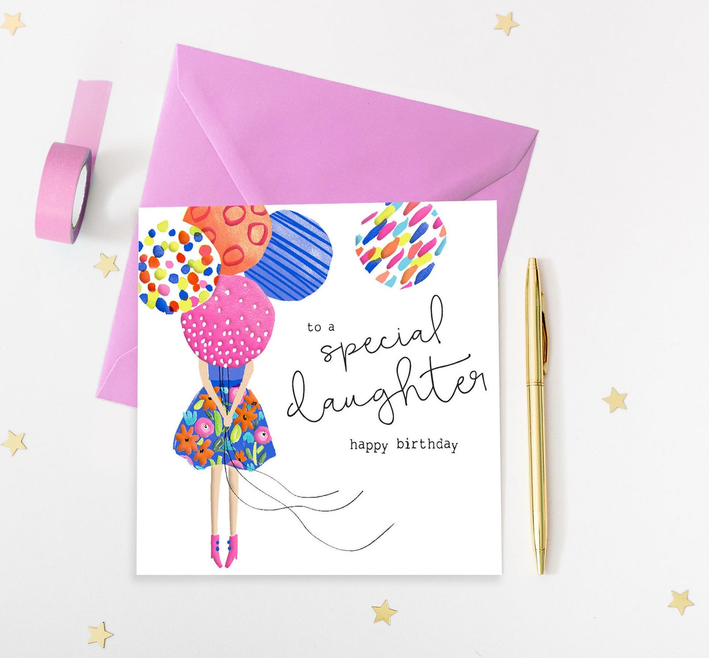 Rosanna Rossi Special Daughter Balloons Birthday Card