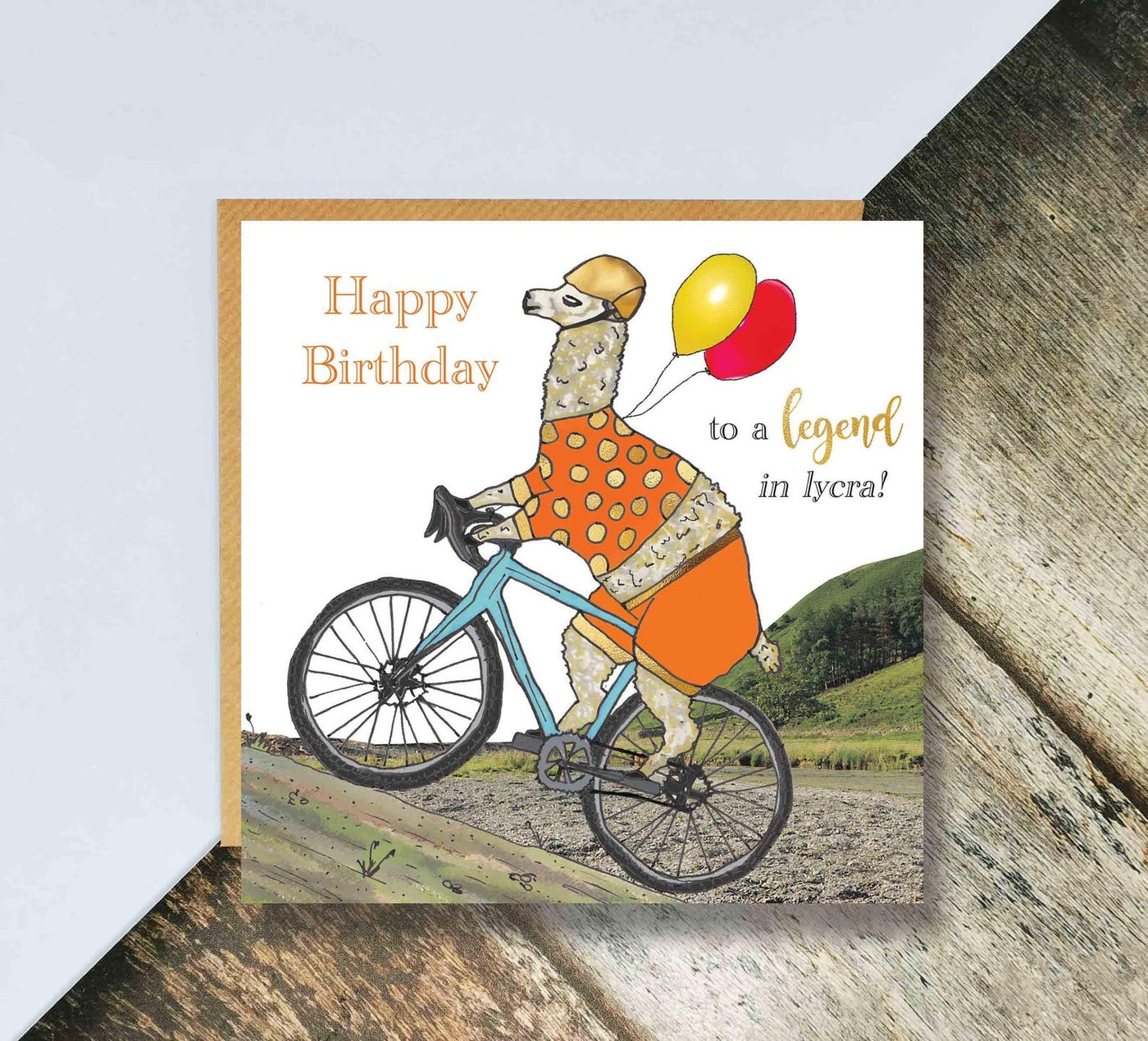 Flying Teaspoons Happy birthday to a Legend in Lycra Blank Card