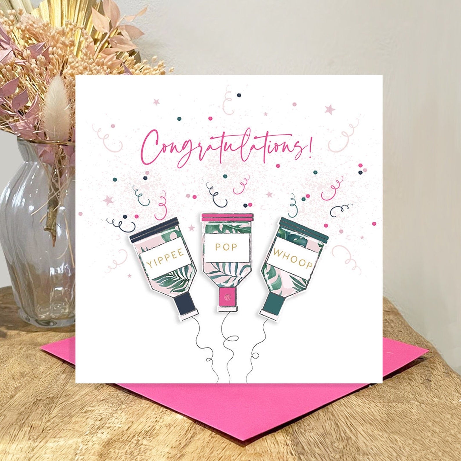 Congratulations Poppers Card – Jolu Accessories Boutique