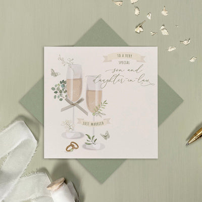 Son & Daughter-in-Law Wedding Day Card