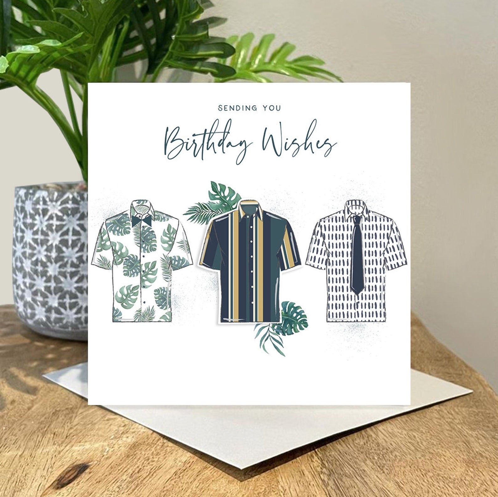 Birthday Wishes Mens Shirts Card