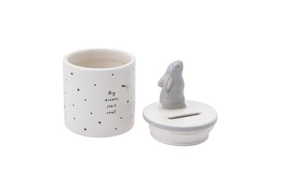Bunny Sentiment Ceramic Money Pot