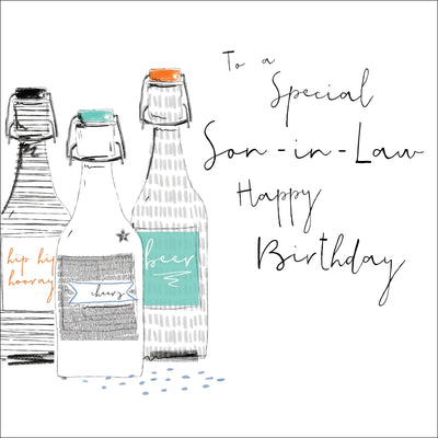 Happy Birthday Special Son-in-Law Beers Card