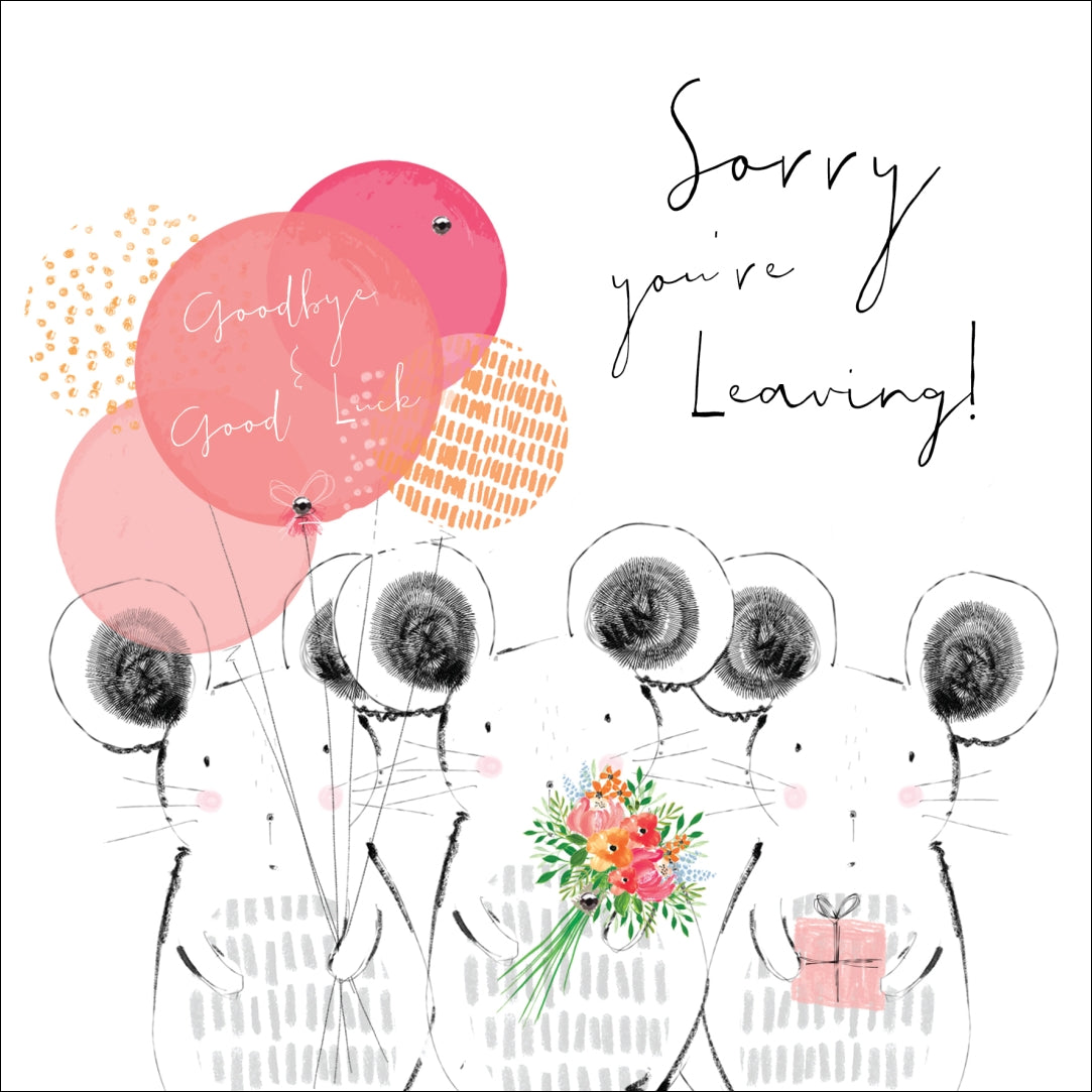 Sorry Your Leaving Mice Card