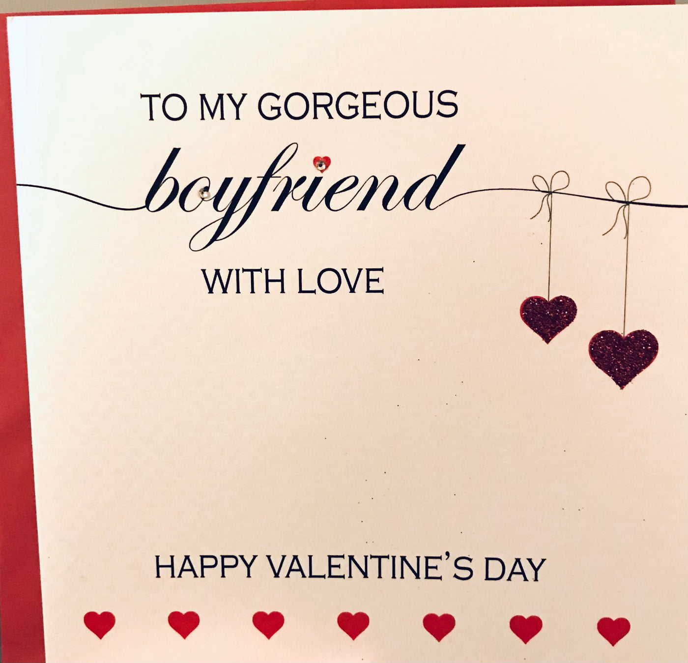 White Cotton Cards Gorgeous Boyfriend Valentines Card
