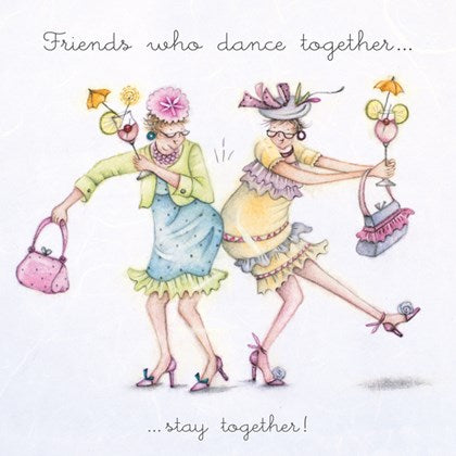 Berni Parker Blank Card - Friends Who Dance Together
