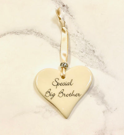 Dimbleby Ceramics Sentiment Hanging Heart - Special Big Brother