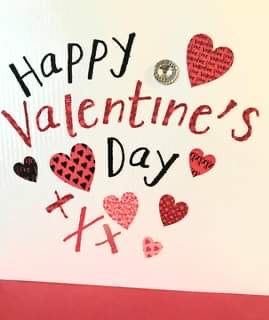 The Handcrafted Card Company Happy Valentines Day Gem Card