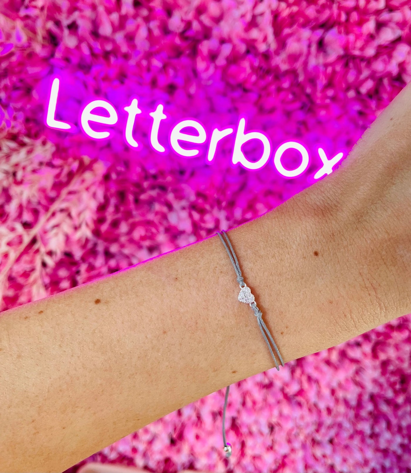 Letterbox Love Pave Cord Bracelet -Thinking of You