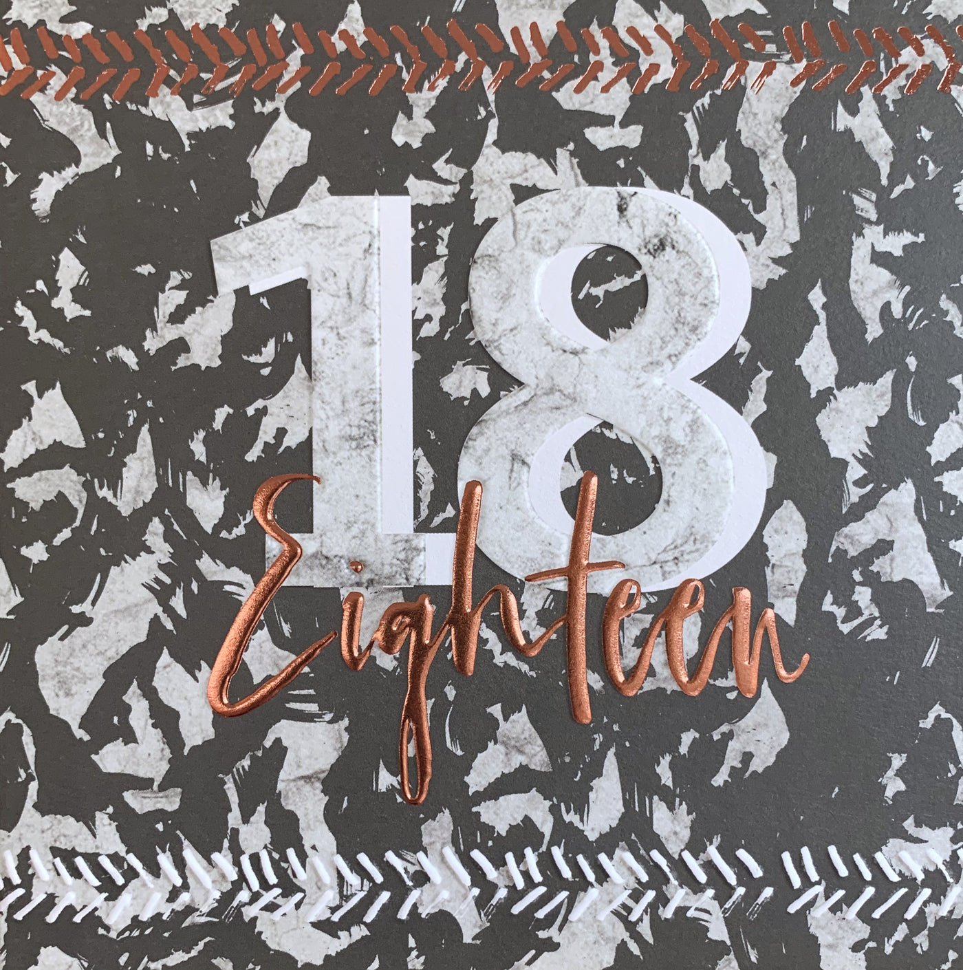 The Handcrafted Card Company 18th Birthday Rose Gold Foil Card