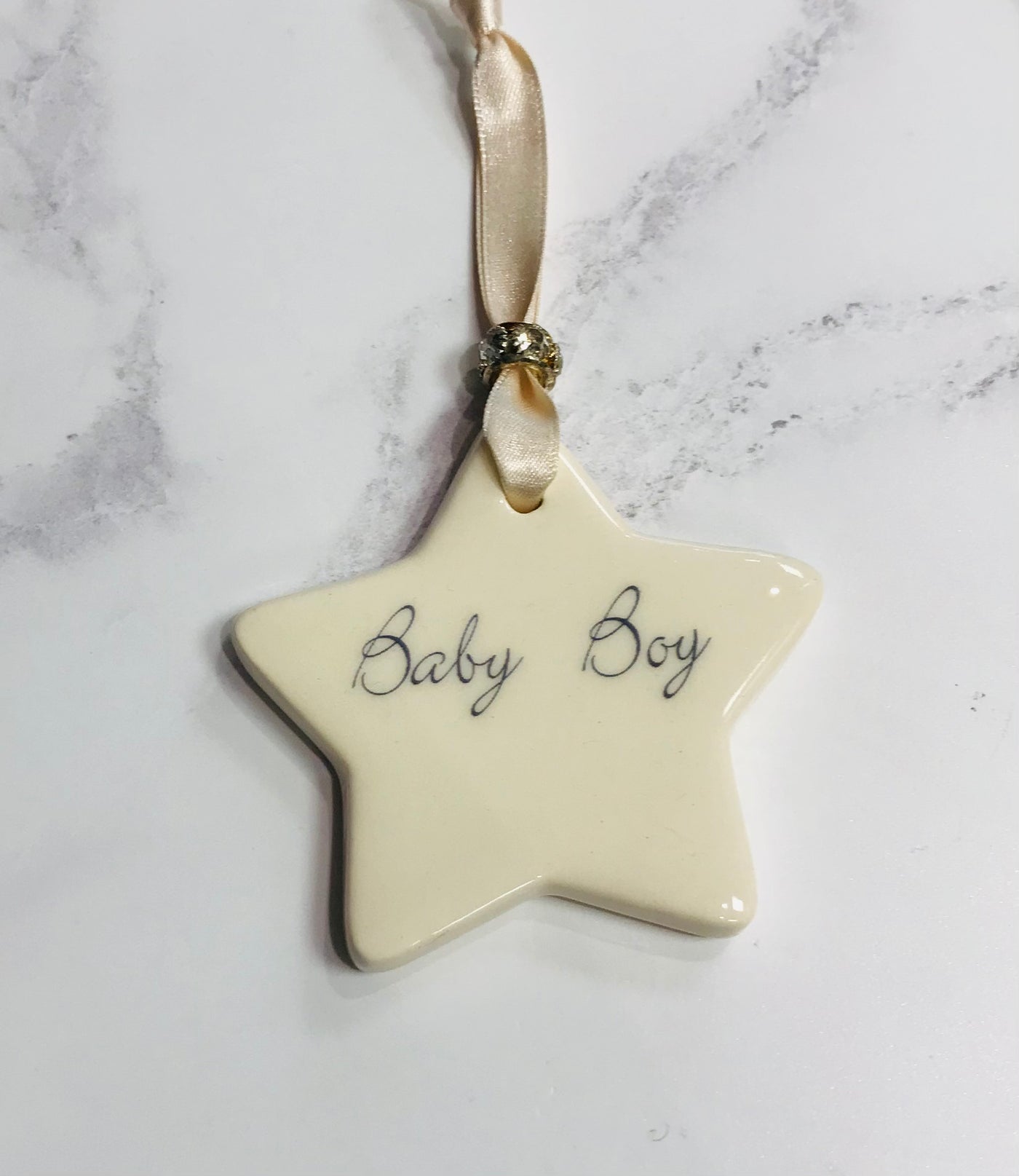 Dimbleby Ceramics Sentiment Hanging Star - Baby Boy