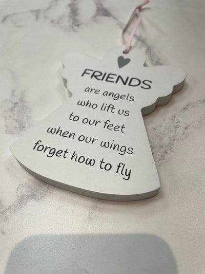 Hanging Angel Decoration - Friends are Angels Forget to Fly