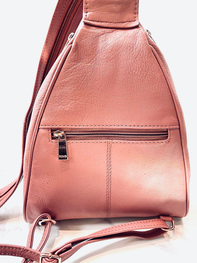 Nova Leathers Mini Backpack Handbag - Dusky Pink (897S)