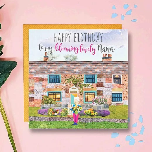 Flying Teaspoons Blooming Lovely Nana Birthday Card
