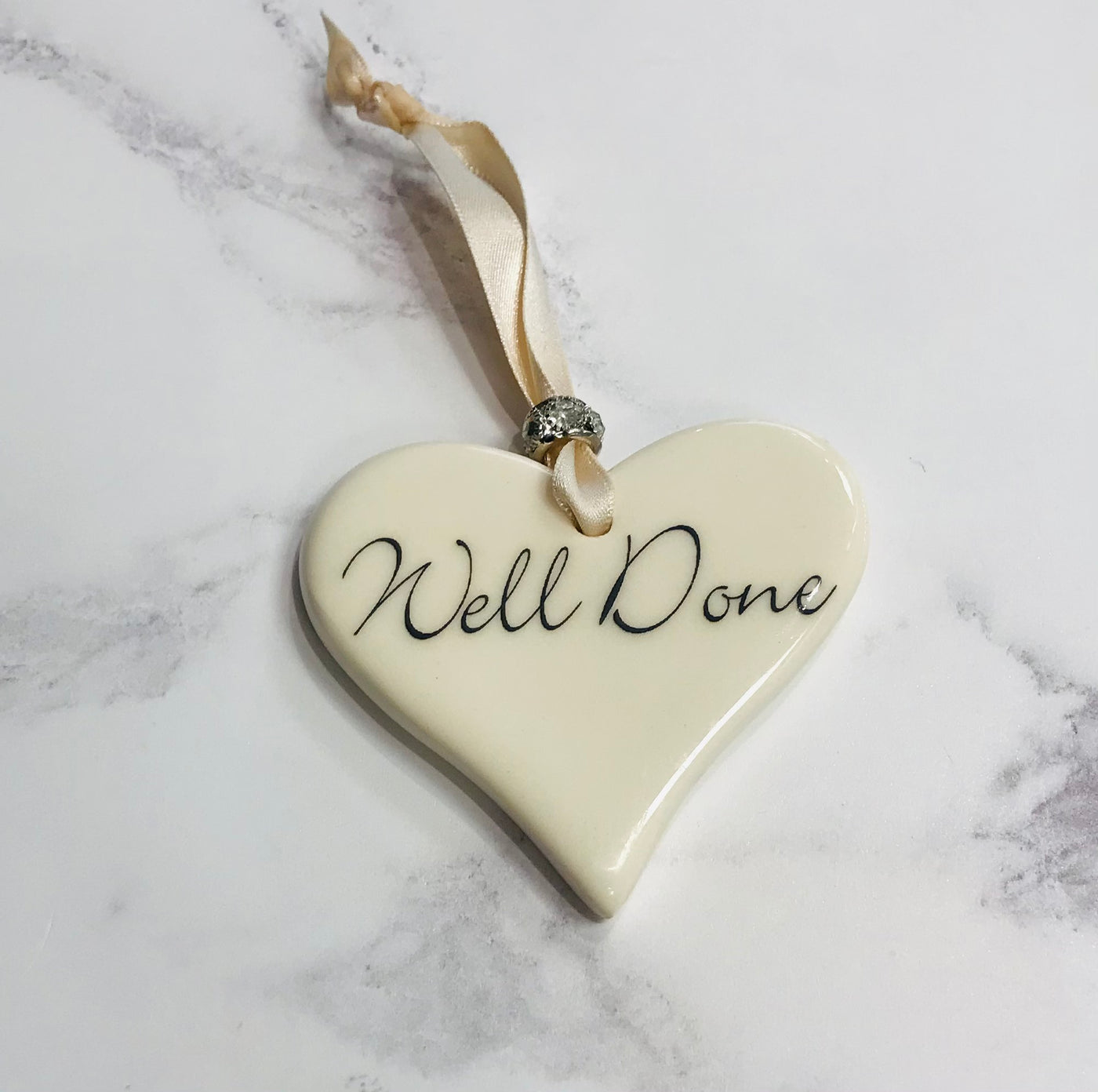 Dimbleby Ceramics Sentiment Hanging Heart - Well Done