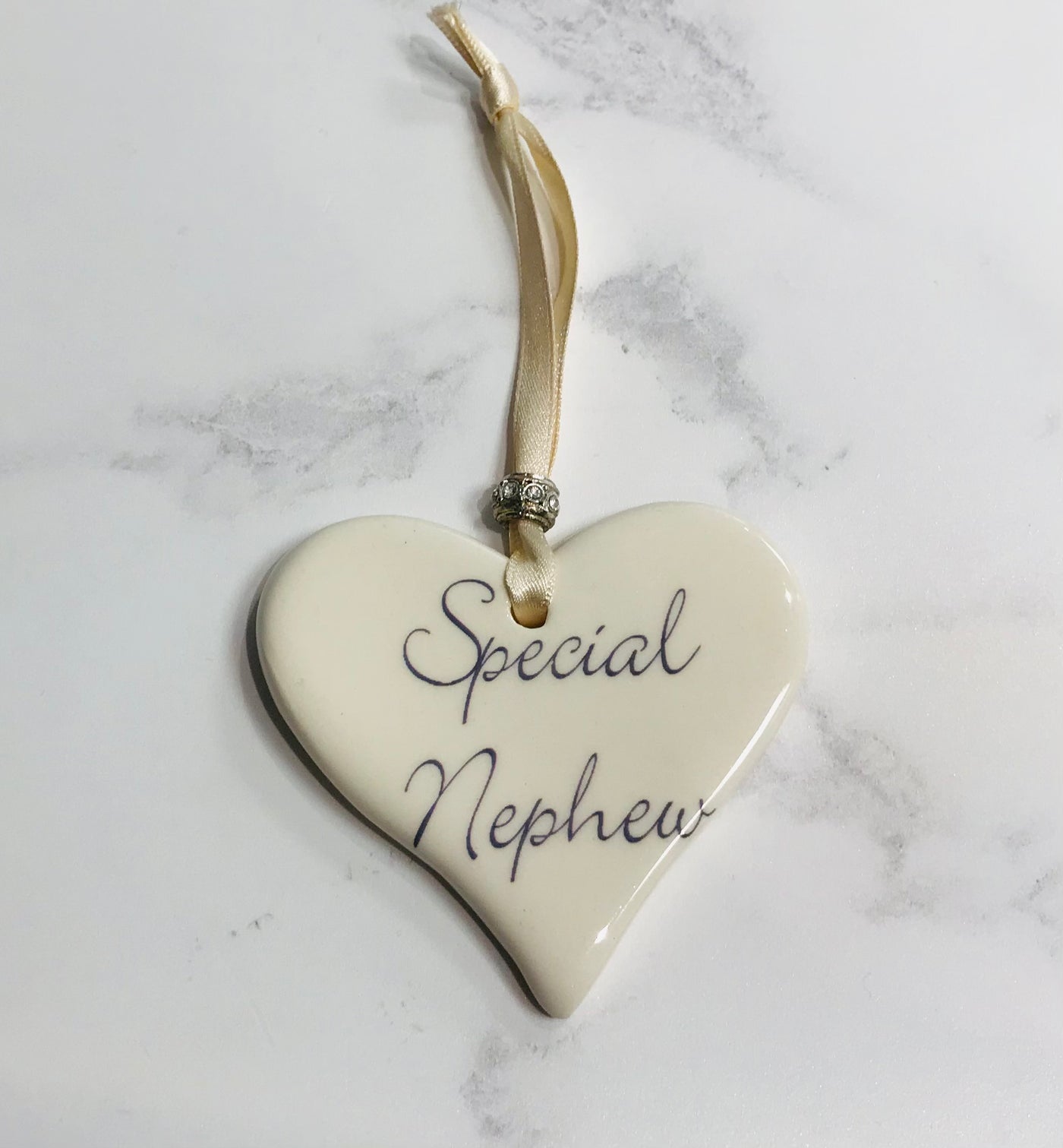 Dimbleby Ceramics Sentiment Hanging Heart - Special Nephew