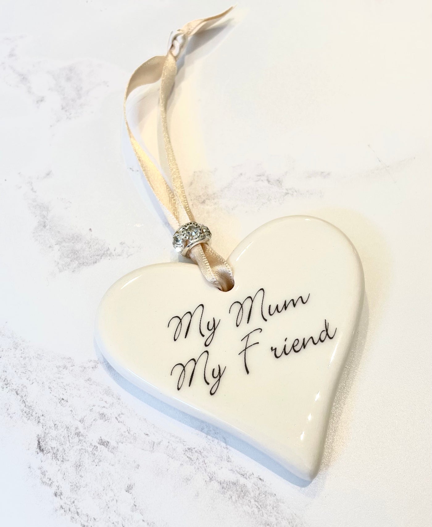 Dimbleby Ceramics Sentiment Hanging Heart - My Mum, My Friend