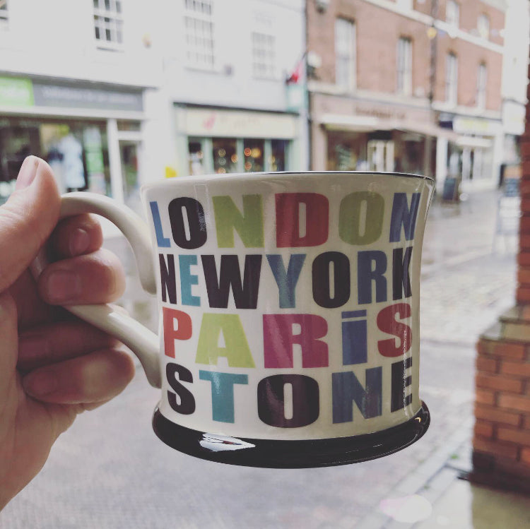 London, New York, Paris STONE Mug by Moorland Pottery