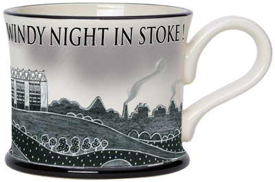 Moorland Pottery Cold, Wet, Windy Night Stoke City Mug