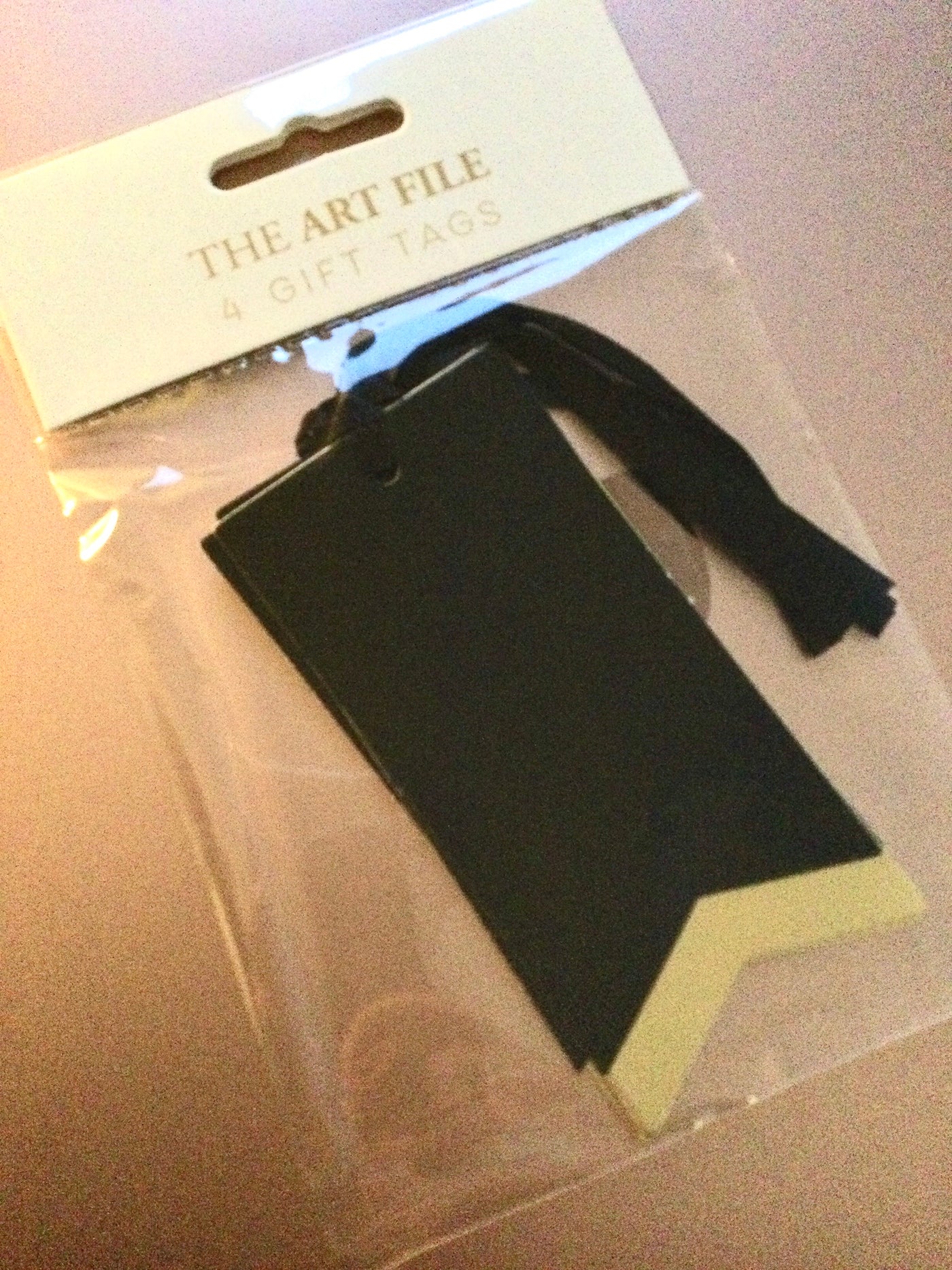 The Art File Black & Gold Gift Tags - Set of 4
