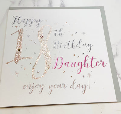 Belly Button LARGE Daughter 18th Birthday Card