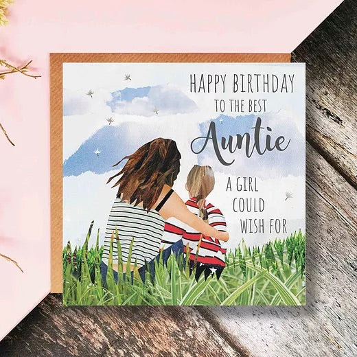 Flying Teaspoons Happy Birthday Auntie From Niece Card