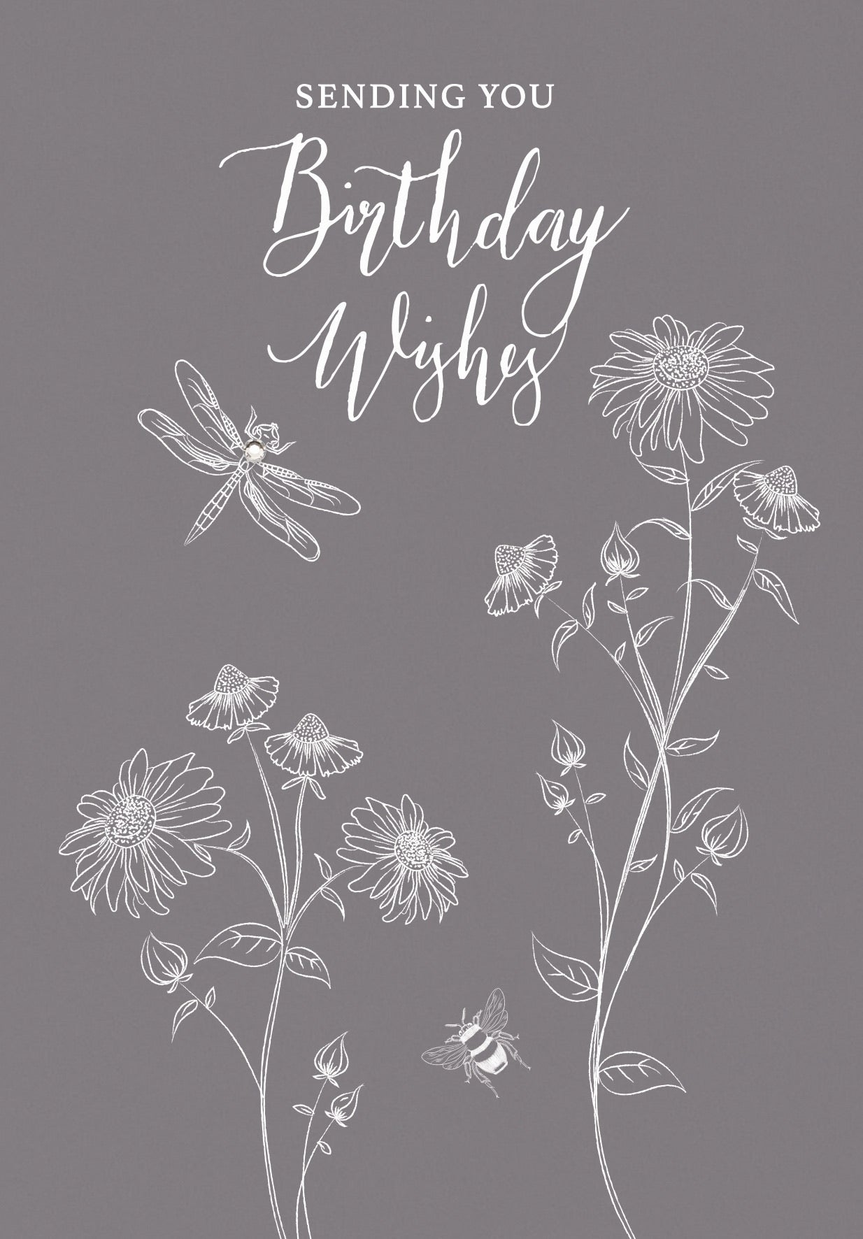 The Handcrafted Card Company Birthday Wishes Floral Card
