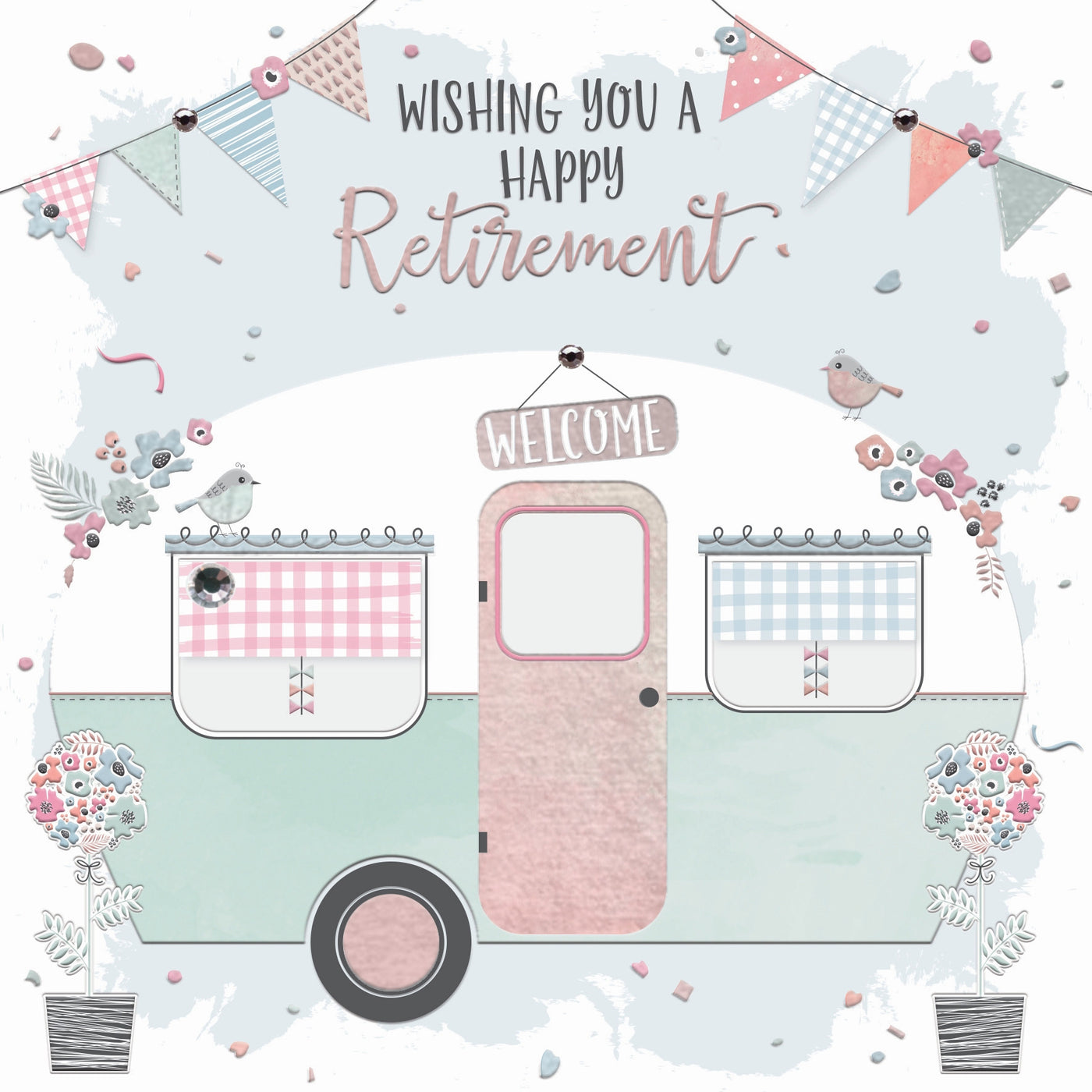 The Handcrafted Card Company Happy Retirement Caravan Card