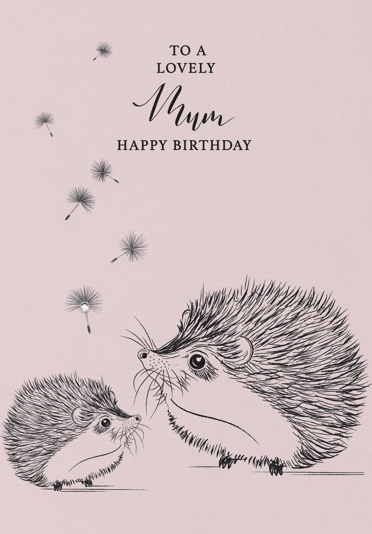 The Handcrafted Card Company Lovely Mum Hedgehogs Birthday Card