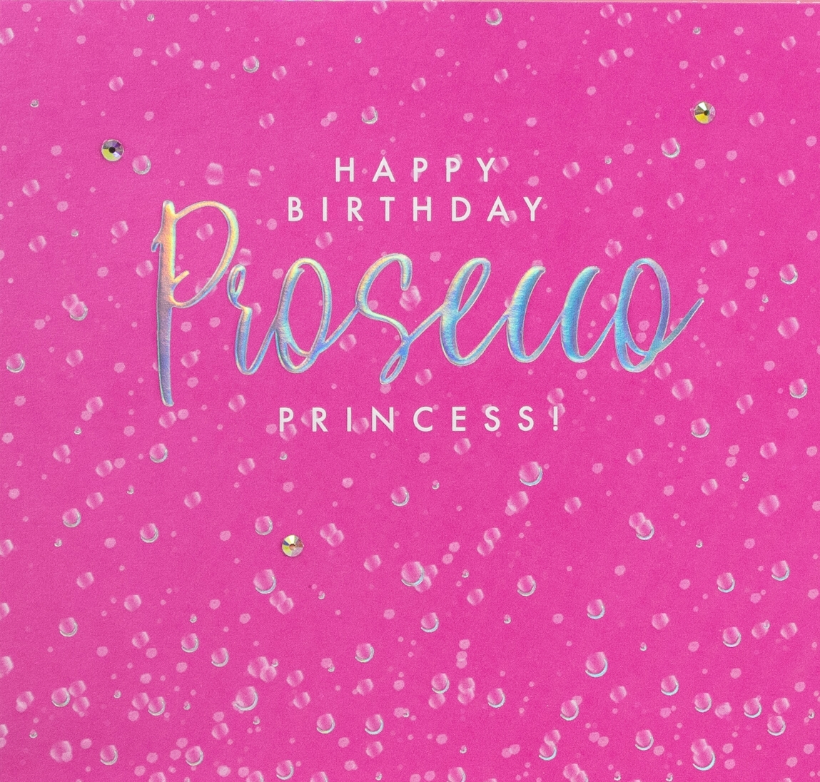 The Handcrafted Card Company Prosecco Princess Pink Birthday Card