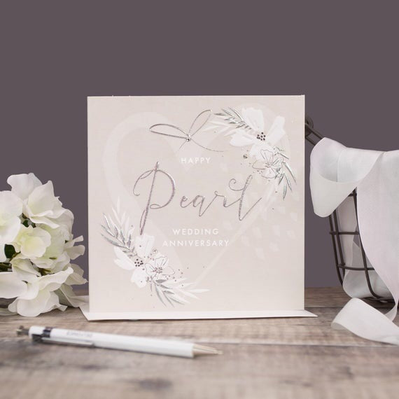 Pearl Wedding Anniversary Card