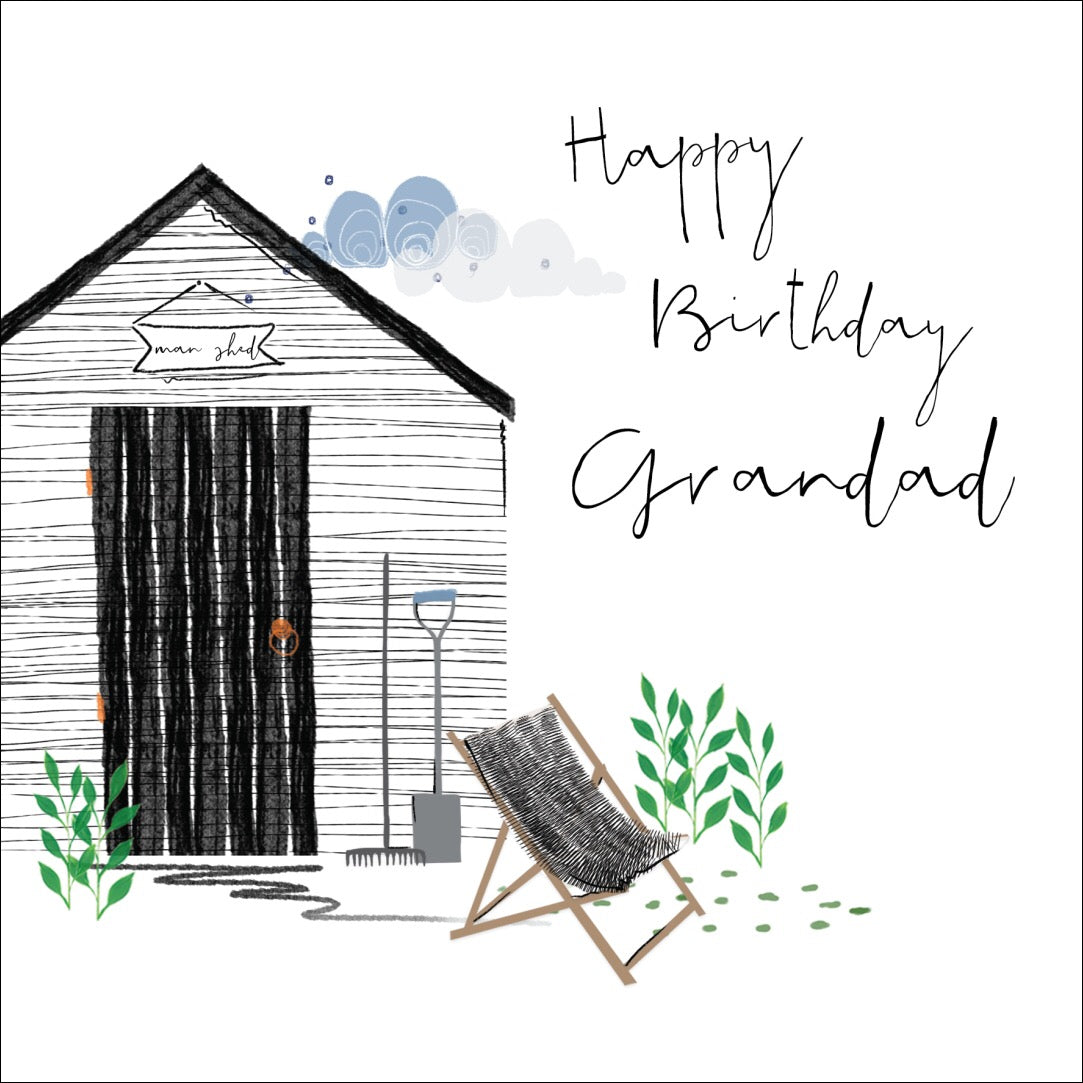 Happy Birthday Grandad Man Shed Card