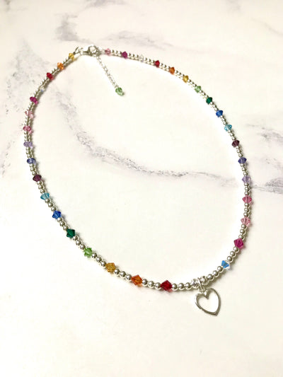 Jolu Jewellery Rainbow Love Full Necklace 🌈