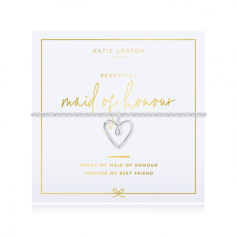 Katie Loxton Bridal Perfect Pouch & Bracelet Gift Set - Maid of Honour