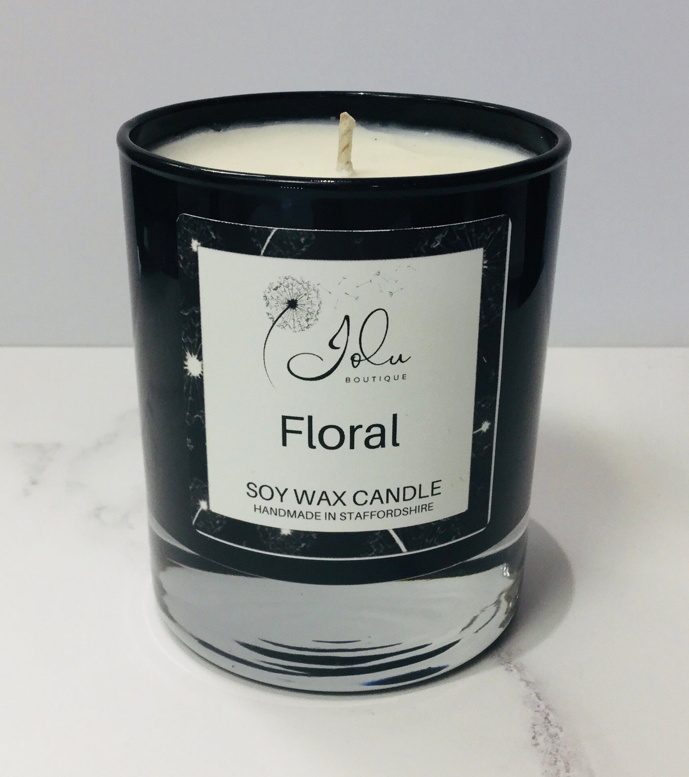 Jolu Boutique Floral Soy Wax Candle - Boxed Glass