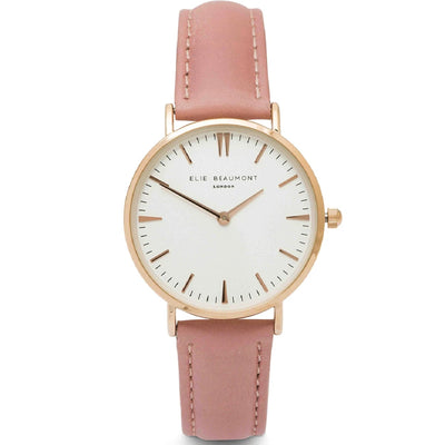 Elie Beaumont Oxford Small Leather Watch - light Pink