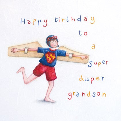 Berni Parker Blank Card - Happy Birthday Super Duper Grandson
