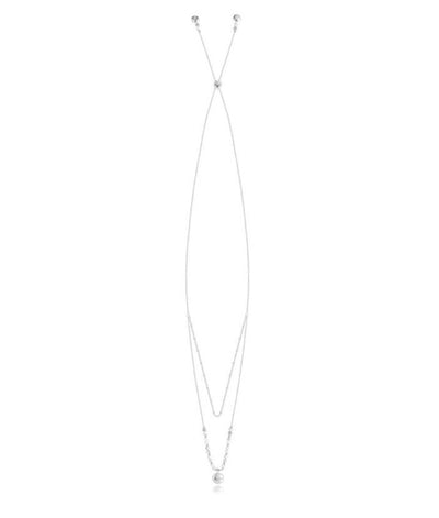 Joma Jewellery Signature Stones Howlite Silver Double Chain Necklace