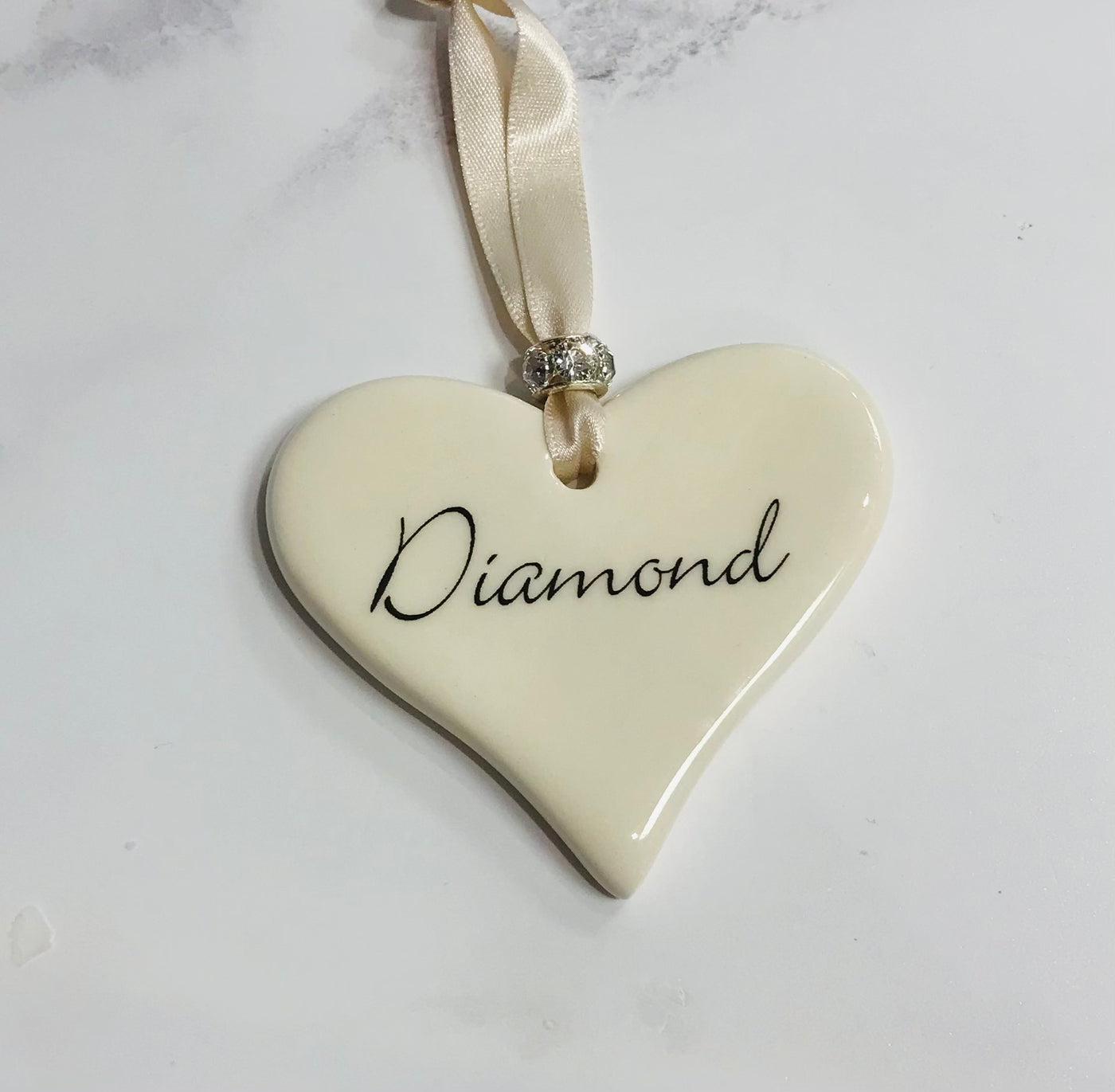Dimbleby Ceramics Sentiment Hanging Heart - Diamond