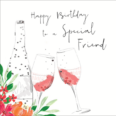Happy Birthday to a Special Friend Vino Card