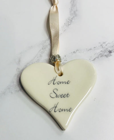 Dimbleby Ceramics Sentiment Hanging Heart - Home Sweet Home