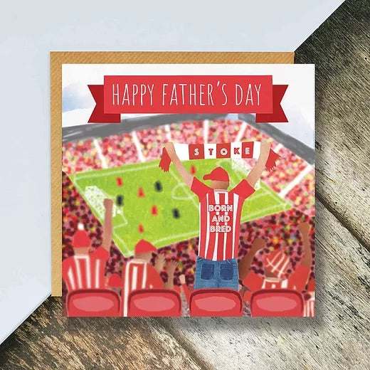 Flying Teaspoons Happy Fathers Day Stoke City Born & Bred Card