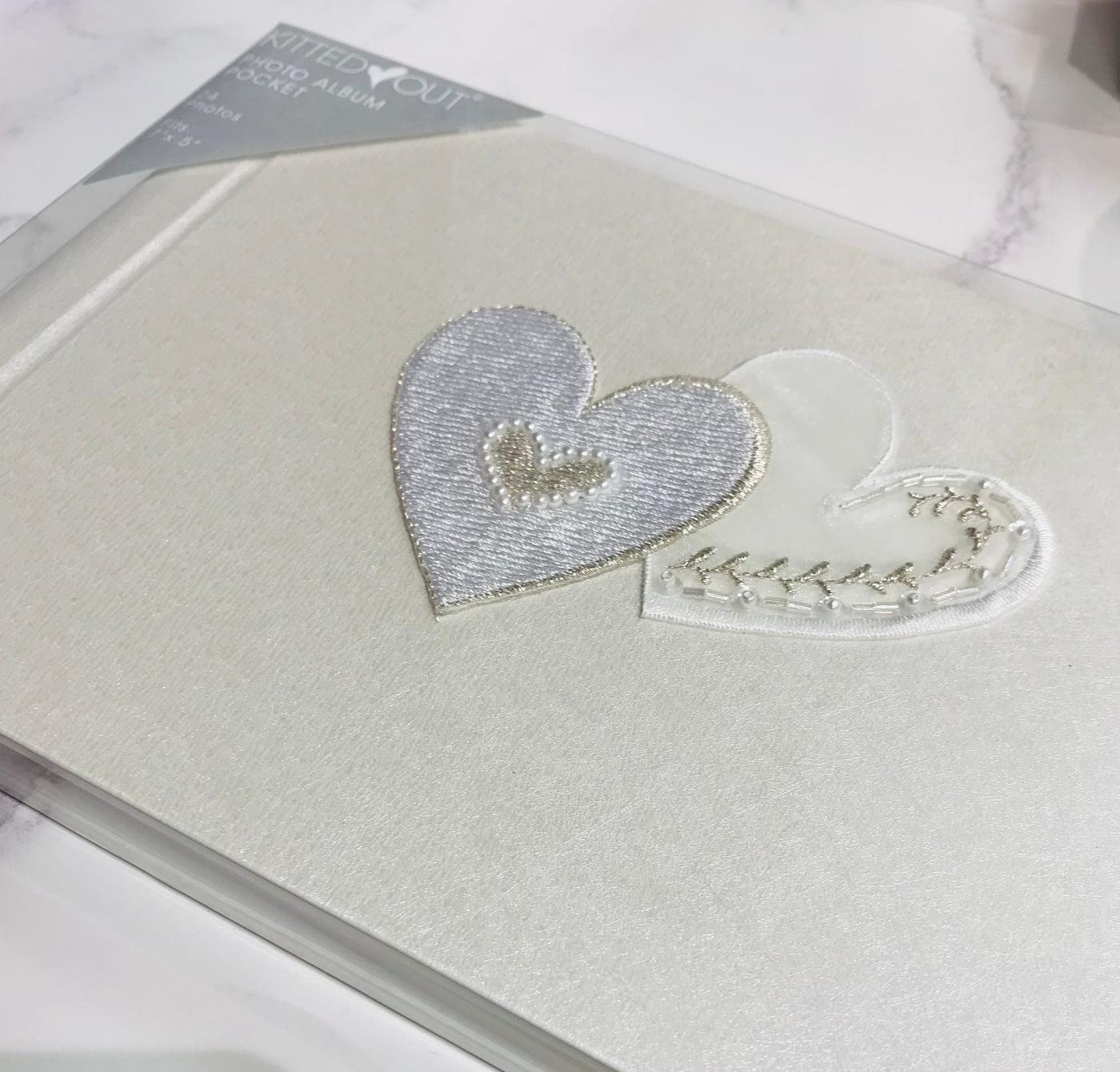 Kitted Out 2 Hearts 7x5 Pocket Photo Album