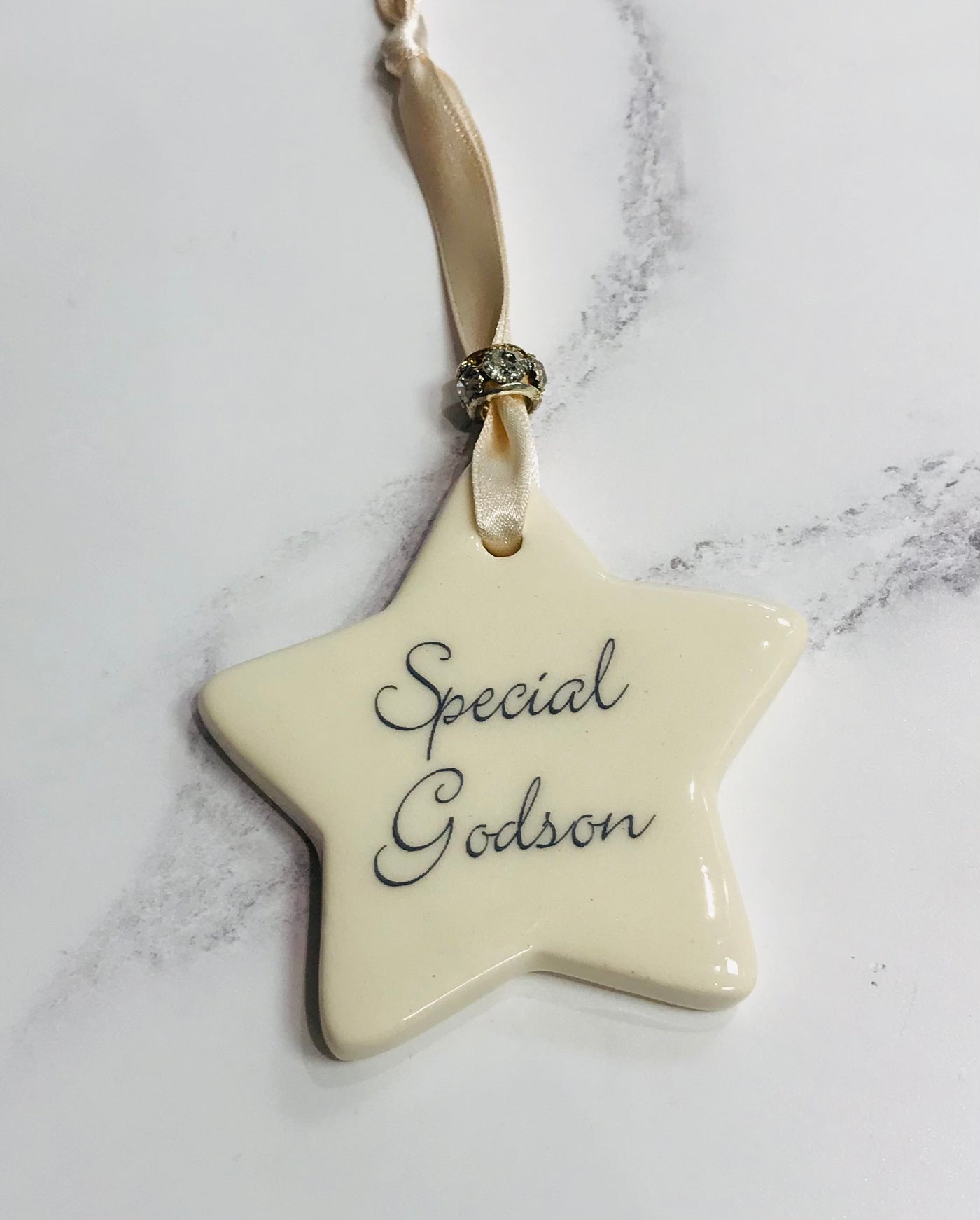 Dimbleby Ceramics Sentiment Hanging Star - Special Godson
