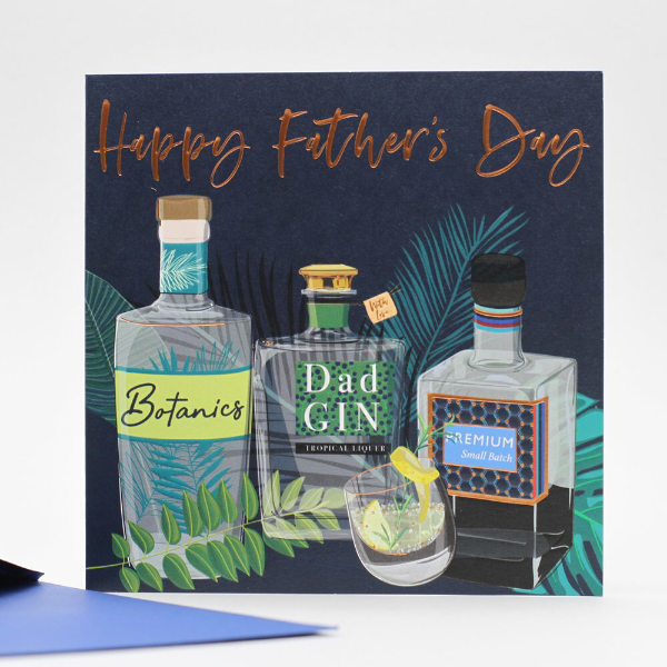 Belly Button Happy Father’s Day Gin Bottles Card