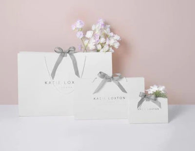 Katie Loxton Birthstone Jewellery Roll - APRIL - Rock Crystal  - Off White